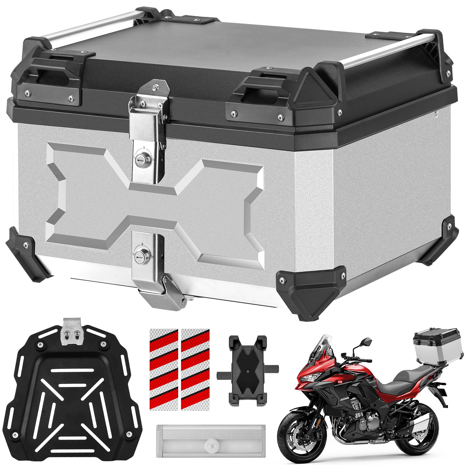 Amazon | MOTOSTAR バイク用リアボックス 45L/58L 大容量 トップ