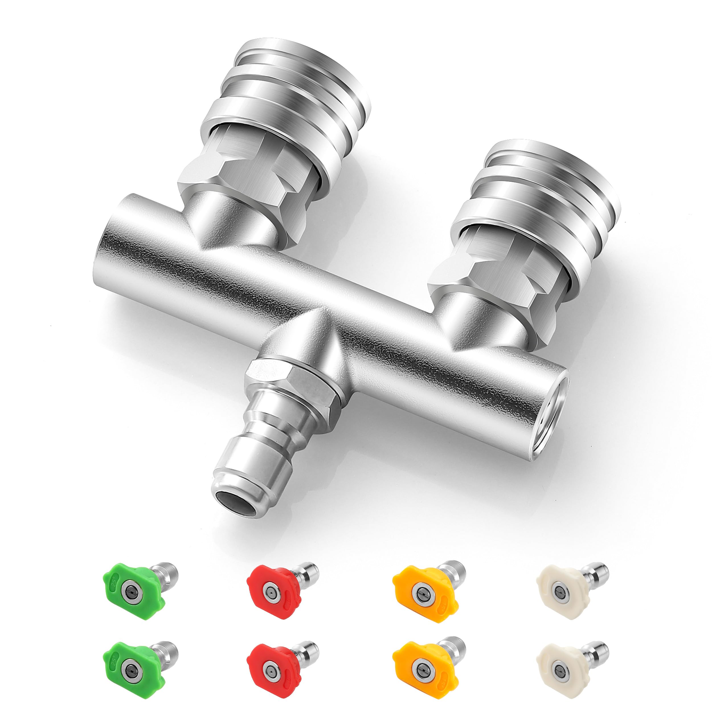 Dual Pressure Washer Nozzles, 1/4" Quick Connect, 5000 PSI