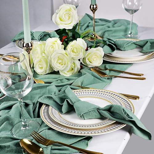 Miniatura 6 de JINVASE Servilletas de tela de cena a granel 100 algodón suave natural servilletas lavables con bordes con dobladillo para decoración de bodas