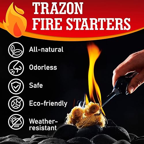 Miniatura 4 de Arrancadores de fuego para fogatas, parrilla de barbacoa, chimenea de carbón, estufa de leña, fogata de leña, palos de iniciación de fuego de leña,