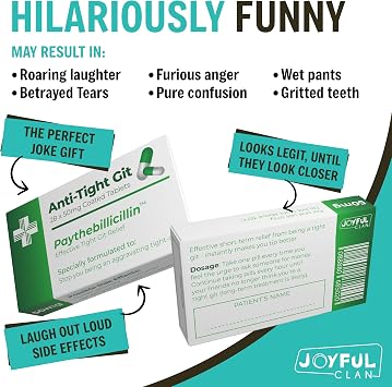Funny Joke Pill Box Prank Gag Gifts for Men Funny Valentines Gifts for Him Secret Santa Novelty Stocking Filler Birthday Gifts for Women Rude Silly Presents for Boyfriend Dad