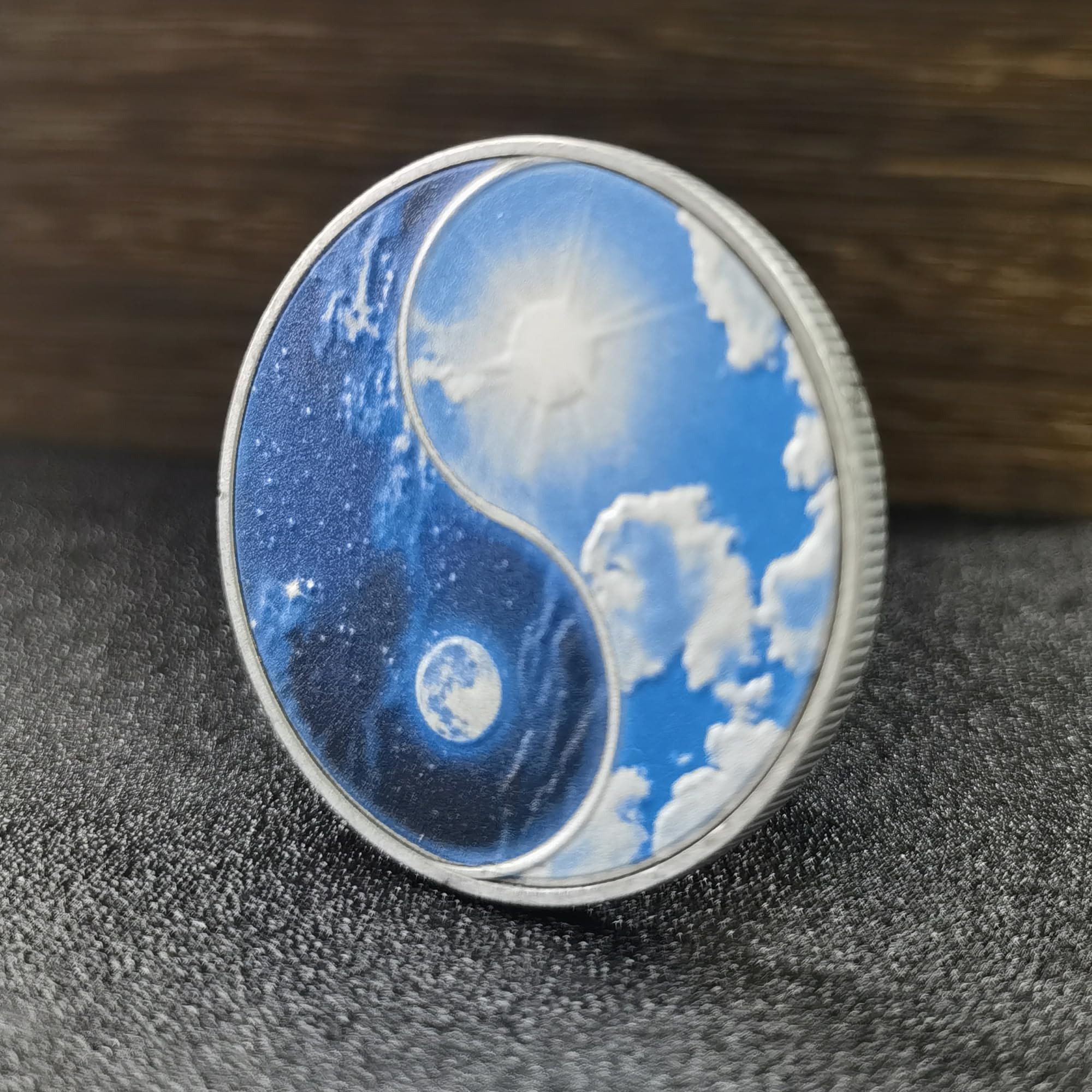 Amazon.com: Sun and Moon Sobriety Chip AA 硬幣回收禮物口袋代幣男女皆宜陰陽清醒獎章: 健康與家庭