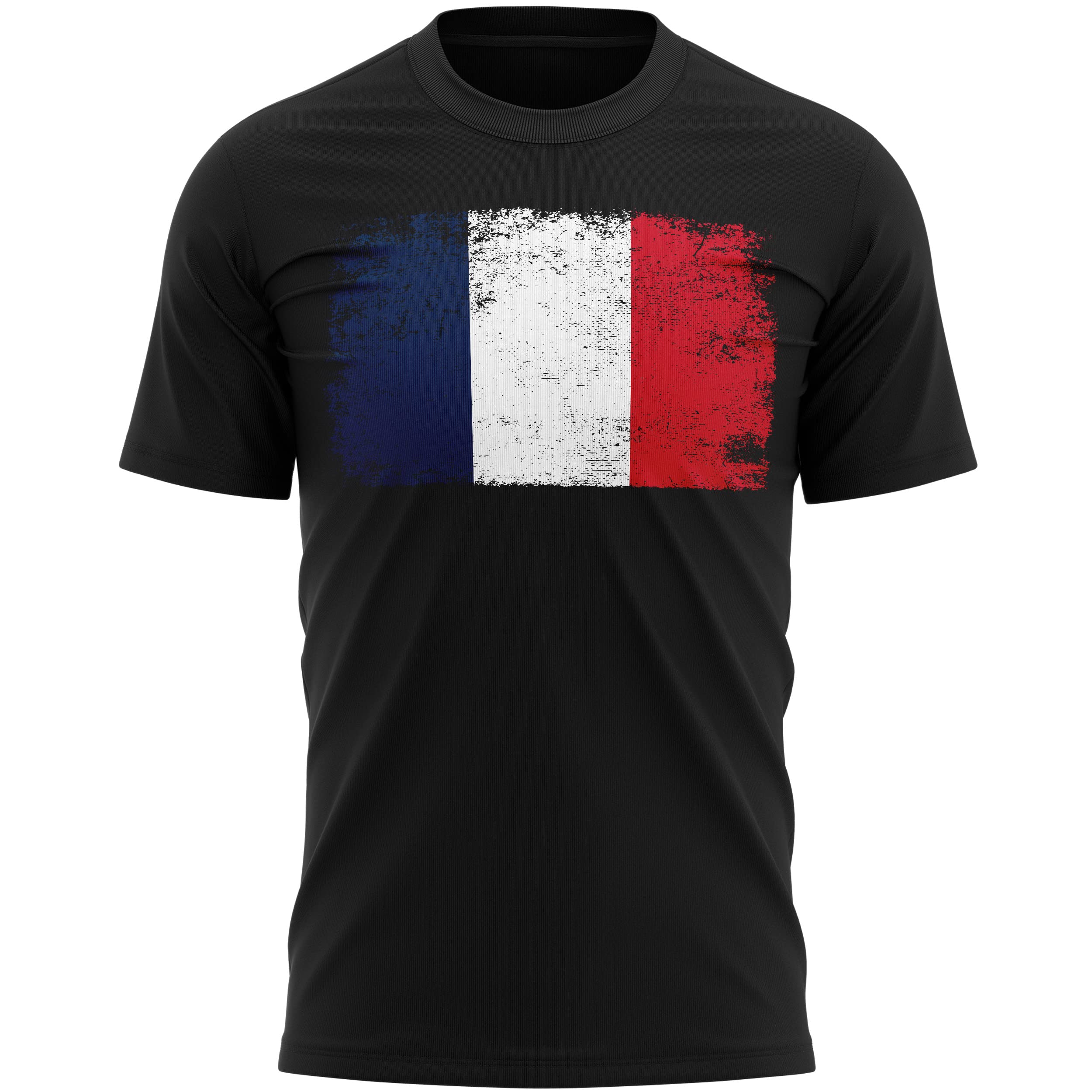 Purple Print House France Rugby Flag T Shirt, France Birthday Gifts for French Rugby Fan, Tournament Outfit Gift Idea, Football Nations Shirts for Men Women and Kids, S, Black