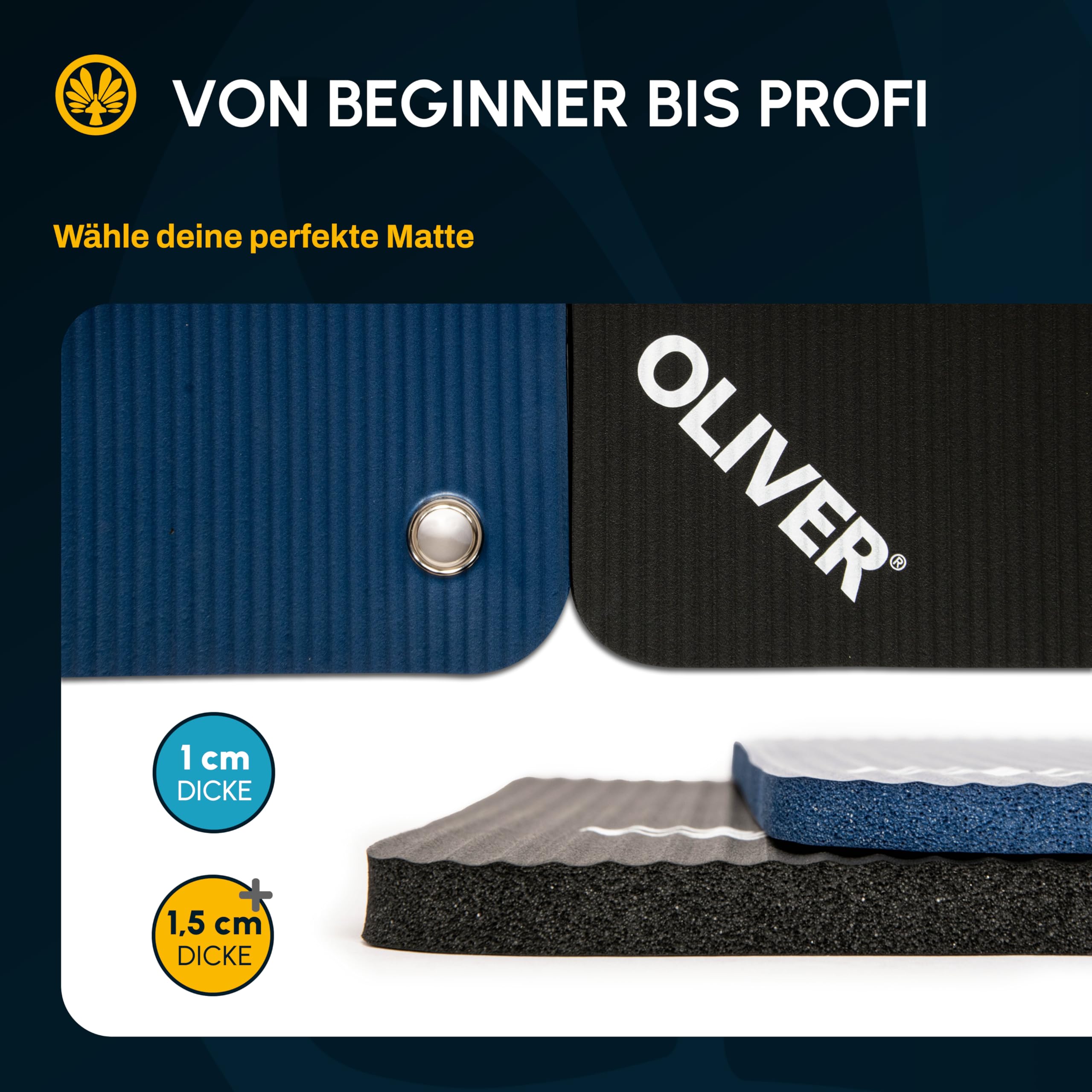 OLIVER Gymnastikmatte 180 cm