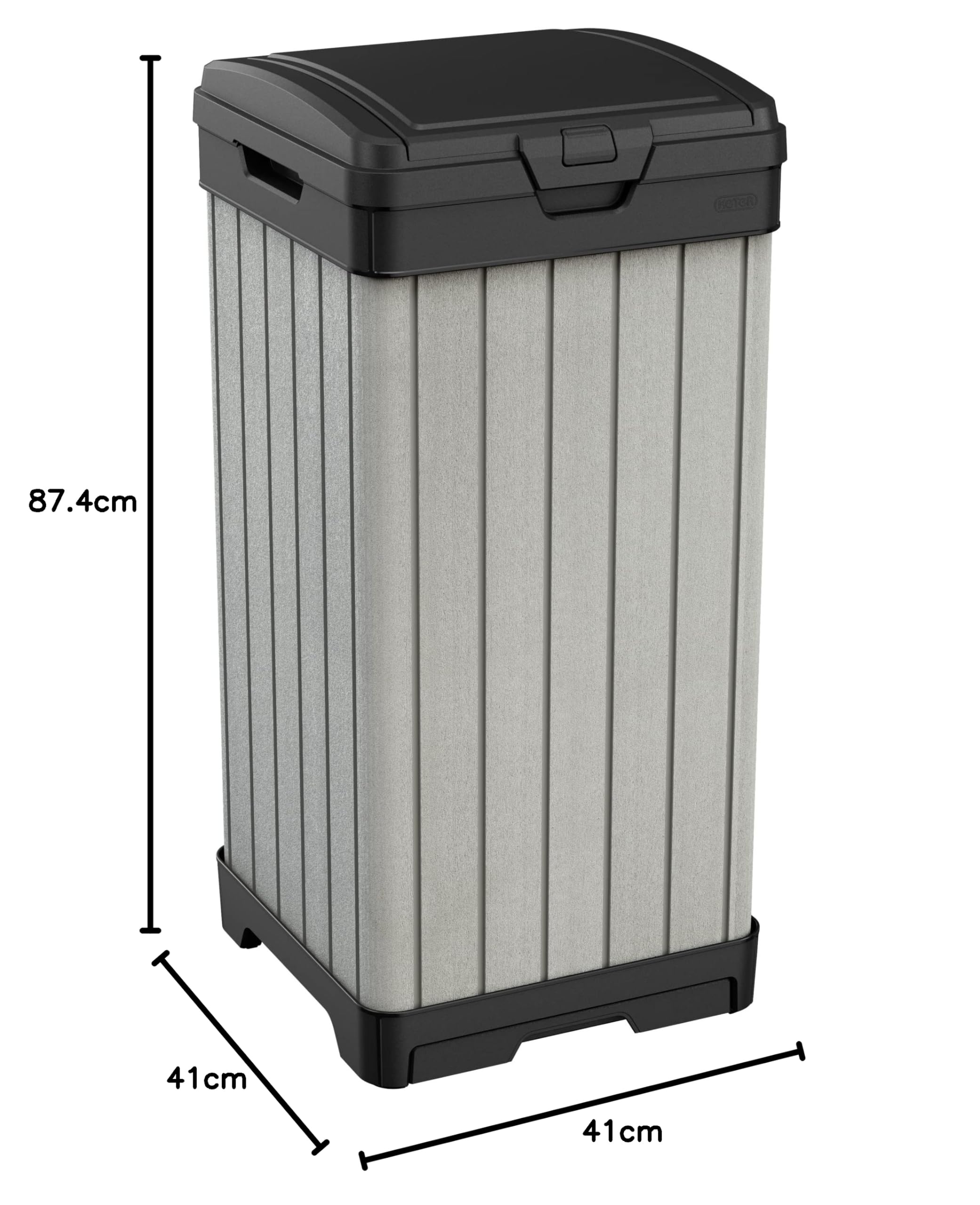 Keter 235916 Cubo, Gris, 41 x 41 x 87.4 cm)