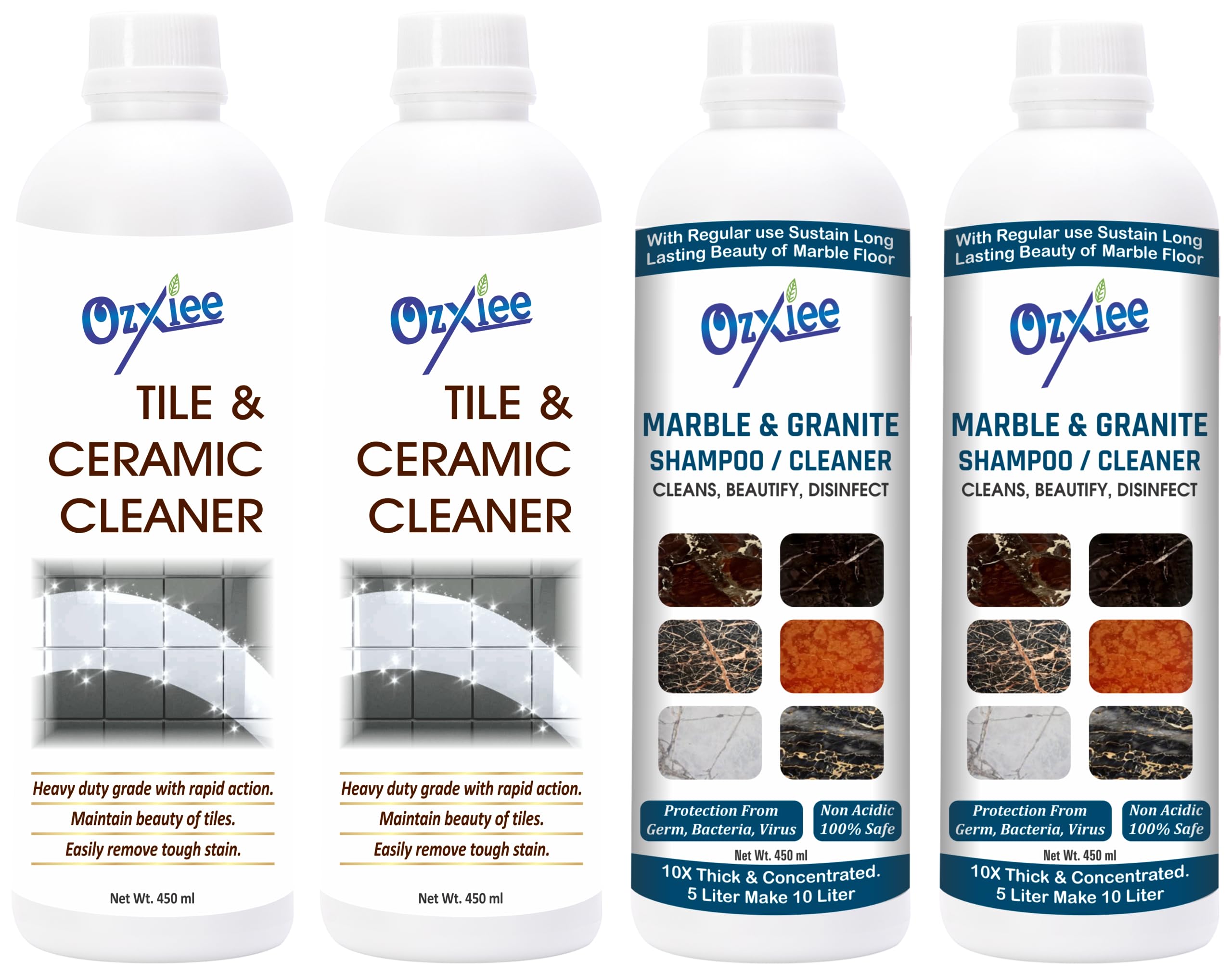 Ozxiee Marble & Granite Floor Cleaner/Shampoo + Tile Cleaner Liquid (450ml pack of 4) Plant Based Natural Ingreadient. Biodegradable & Ecofriendly. Beautifying with Pleasent Fragrance. (B0CGSG6926) Amazon Price History, Amazon Price Tracker