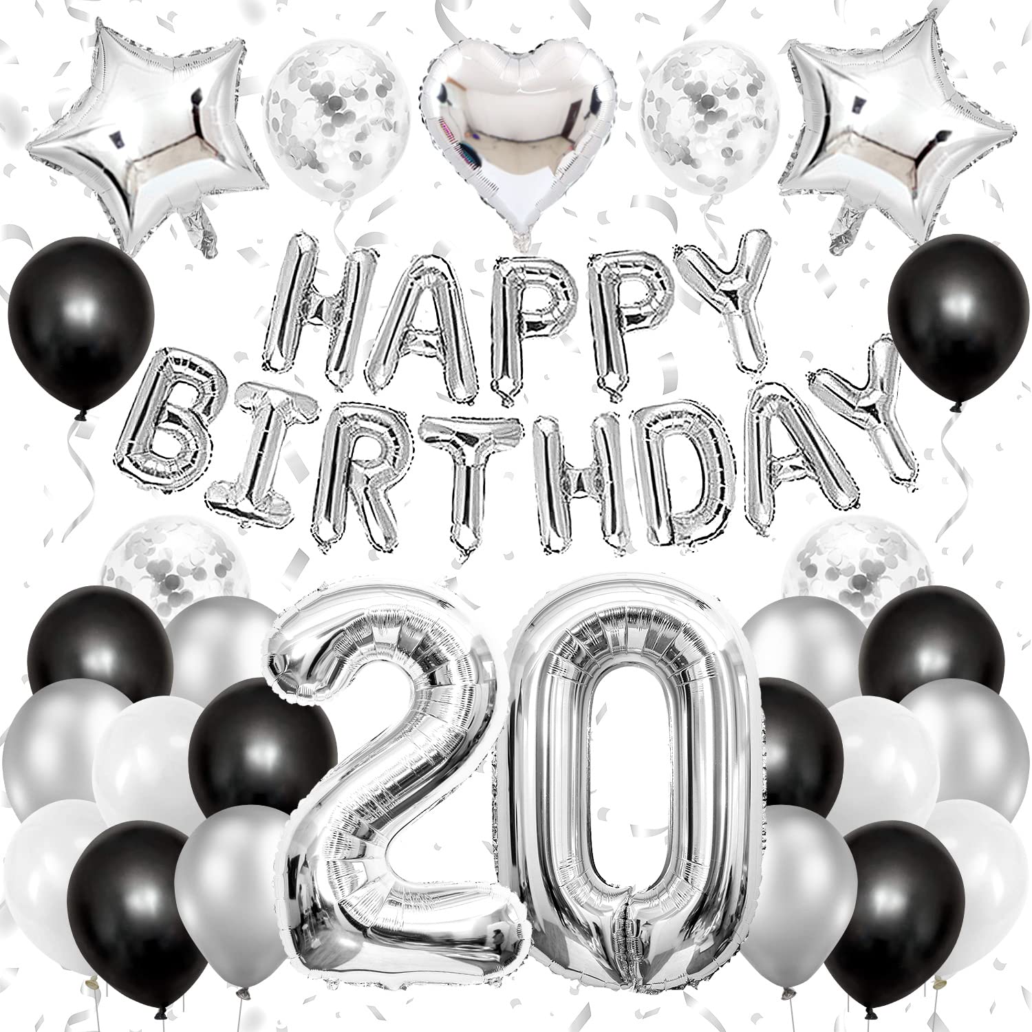 HAPPY BIRTHDAY 誕生日 飾り バルーン Amazon | 誕生日 バルーン 20歳 バースデー 飾り付け 風船 大きい数字