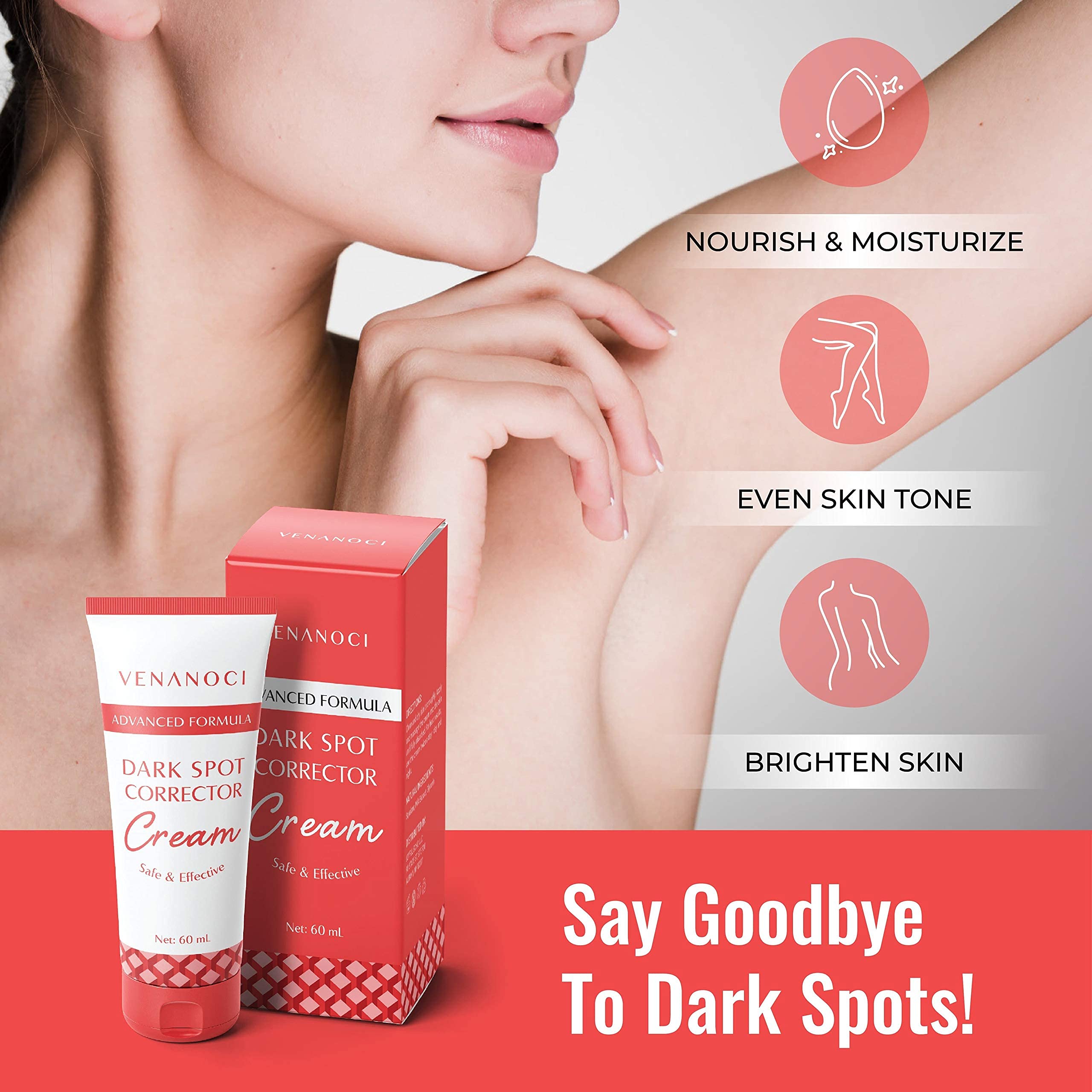 Venanoci Dark Spot Corrector Cream Bikini, Hyperpigmentation, Under Arm Cream, Dark Spot Cream