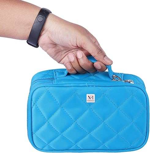 Miniatura 7 de NFI essentials Double Layer Cosmetic Storage Bag Make Up Organizer Makeup Case with Brush Compartment Travel Toiletry Makeup Kit case Pouch for