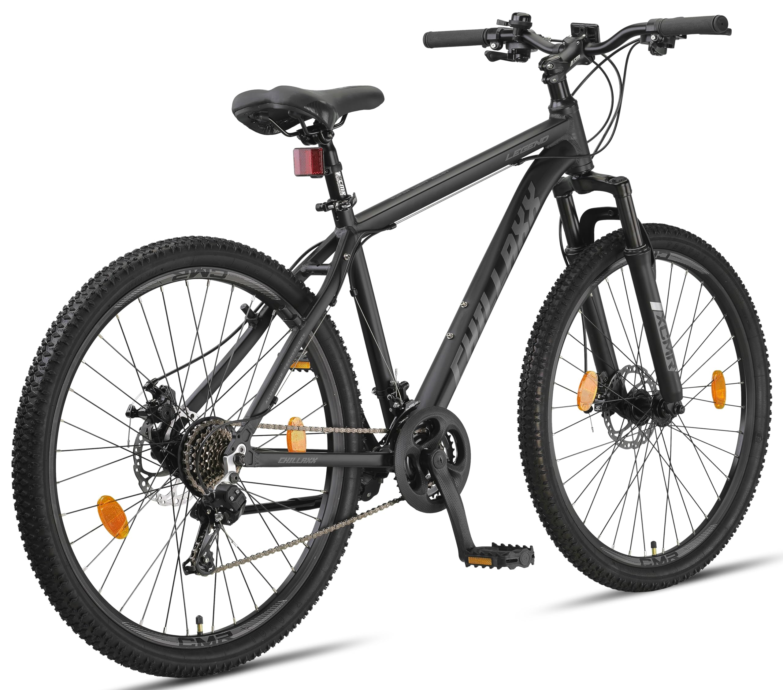 Chillaxx Legend - Bicicletta in alluminio da 24, 26, 27,5 e 29 pollici, mountain bike per ragazzi, ragazze, uomini e donne, 21 marce, bicicletta da uomo e donna