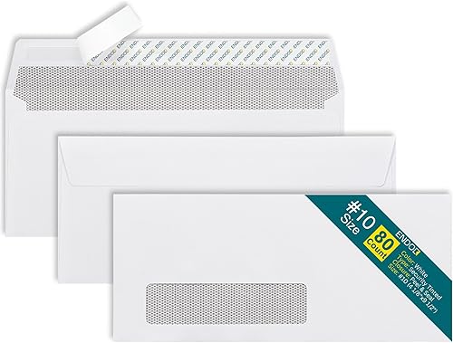 Miniatura 9 de Sobres de seguridad de una sola ventana #10 autosellados, 500 unidades para impresora láser, cierre de despegar y sellar, sobres tintados de