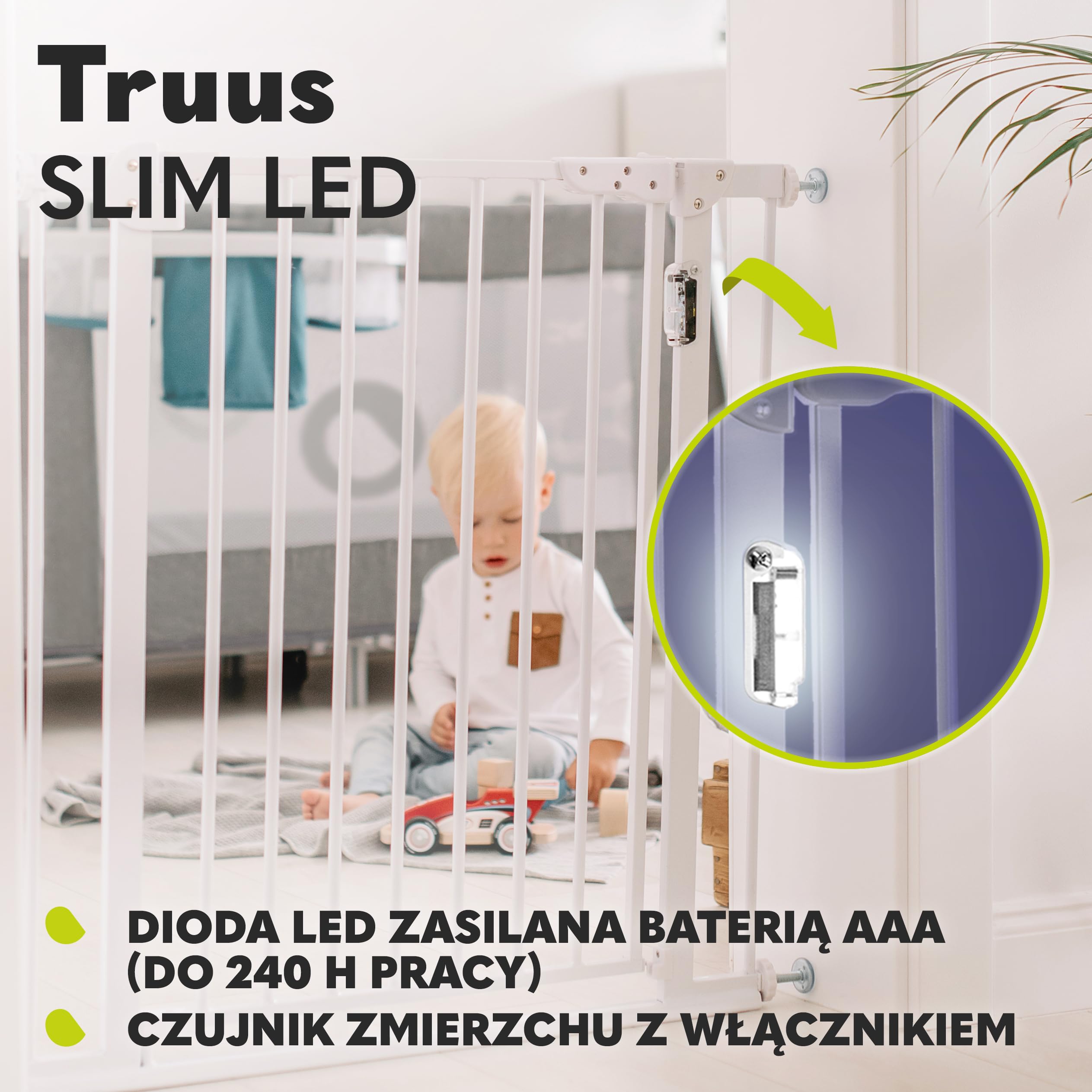 Lionelo Kratka Ochronna Na Drzwi, Szary, 75-105 cm