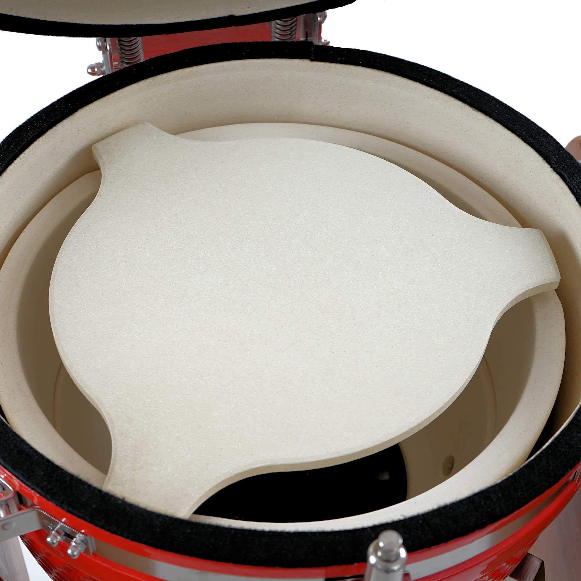 BBQ-Toro Pierre déflectrice Ø 34 cm pour barbecue en céramique Kamado (Ø 52 cm) | Pierre déflectrice pour basse température basse & slow Cooking
