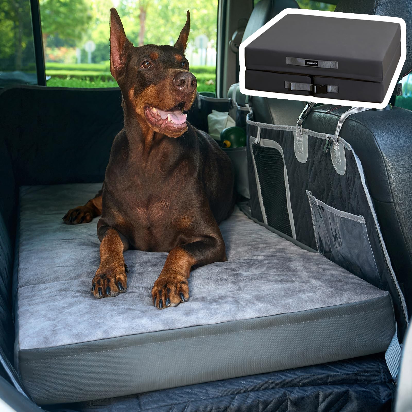Dog Bed for Car Back Seat, Backseat Dog Bed, Fit Trunk&Backseat Extender