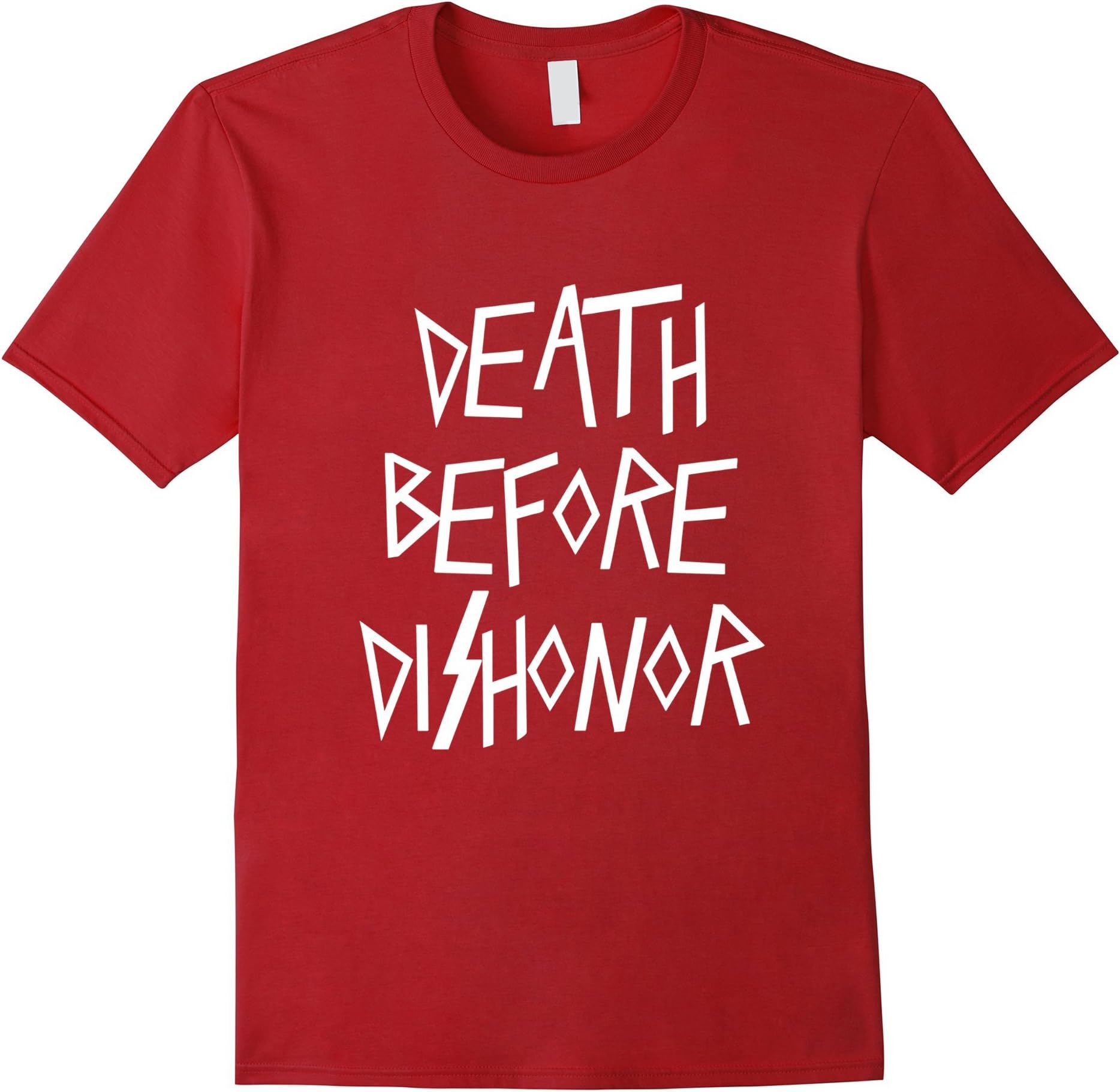 Men's Death Before Dishonor T Shirt Small Cranberry