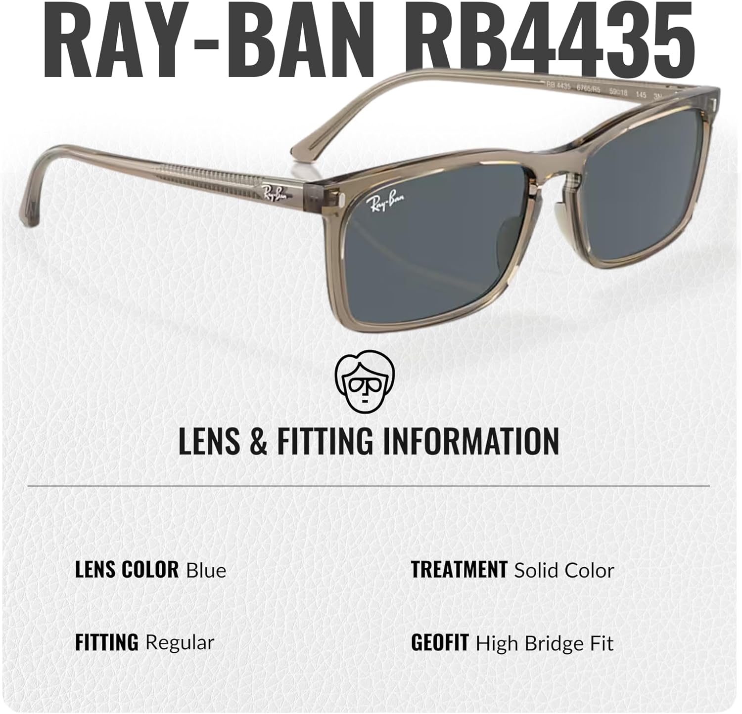 Ray-Ban RB4435 Rectangle Shaped Sunglasses for Men & Women with Official RAYBAN Eyewear Kit - Image 5