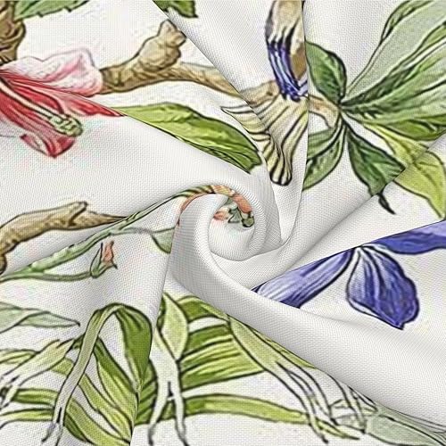 Miniatura 6 de ChangQingArt Fundas de almohada de lino y algodón, diseño floral con pájaros, bayas en las ramas, 18 x 18 pulgadas, fundas de cojín cuadradas para