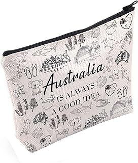 POFULL Globetrotter Gift Australia Is Always A Good Idea Cosmetic Bag Australia Landmark Theme Gift (Australia Is Always Cosmetic Bag)