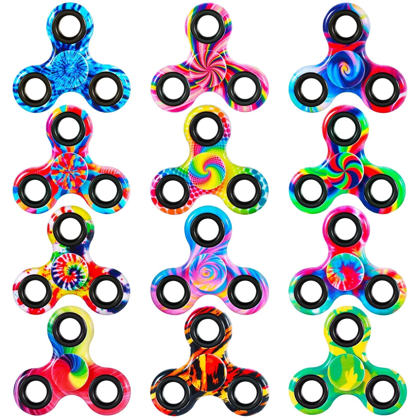 Photo 1 of 12 Pcs Metal Fidget Spinner Sensory Fidget Toys Adults Kids 4-8-12 with Autism ADHD Kids Anxiety Toys Stress Relief Teen Boy Gifts Birthday Party Favors Classroom Prizes
