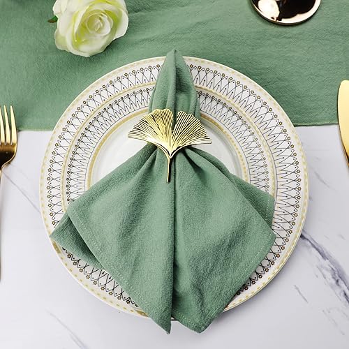 Miniatura 4 de JINVASE Servilletas de tela de cena a granel 100 algodón suave natural servilletas lavables con bordes con dobladillo para decoración de bodas