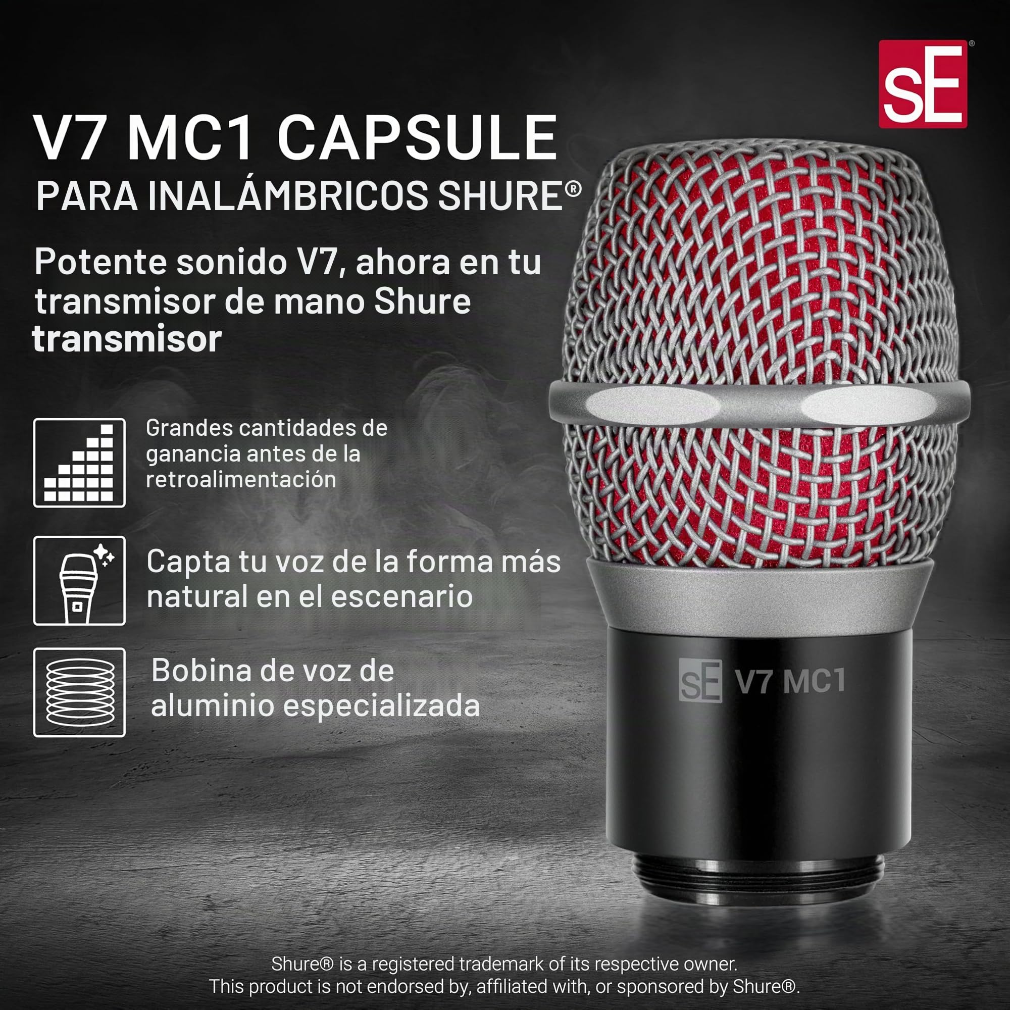 SE Electronics V7 MC1 Schwarz - Accesorio para Sistema inalámbrico