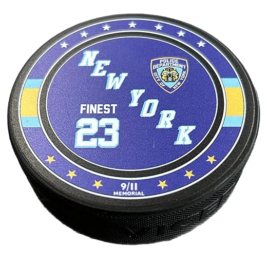 NYPD 23 Official 9/11 Memorial Hockey Puck to Commemorate The 23 Lives Lost - Collectible Memorabilia, Makes a Great Gift