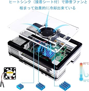 Amazon.co.jp: Miuzei 最新Raspberry Pi 4 ケース ラスベリー パイ 4