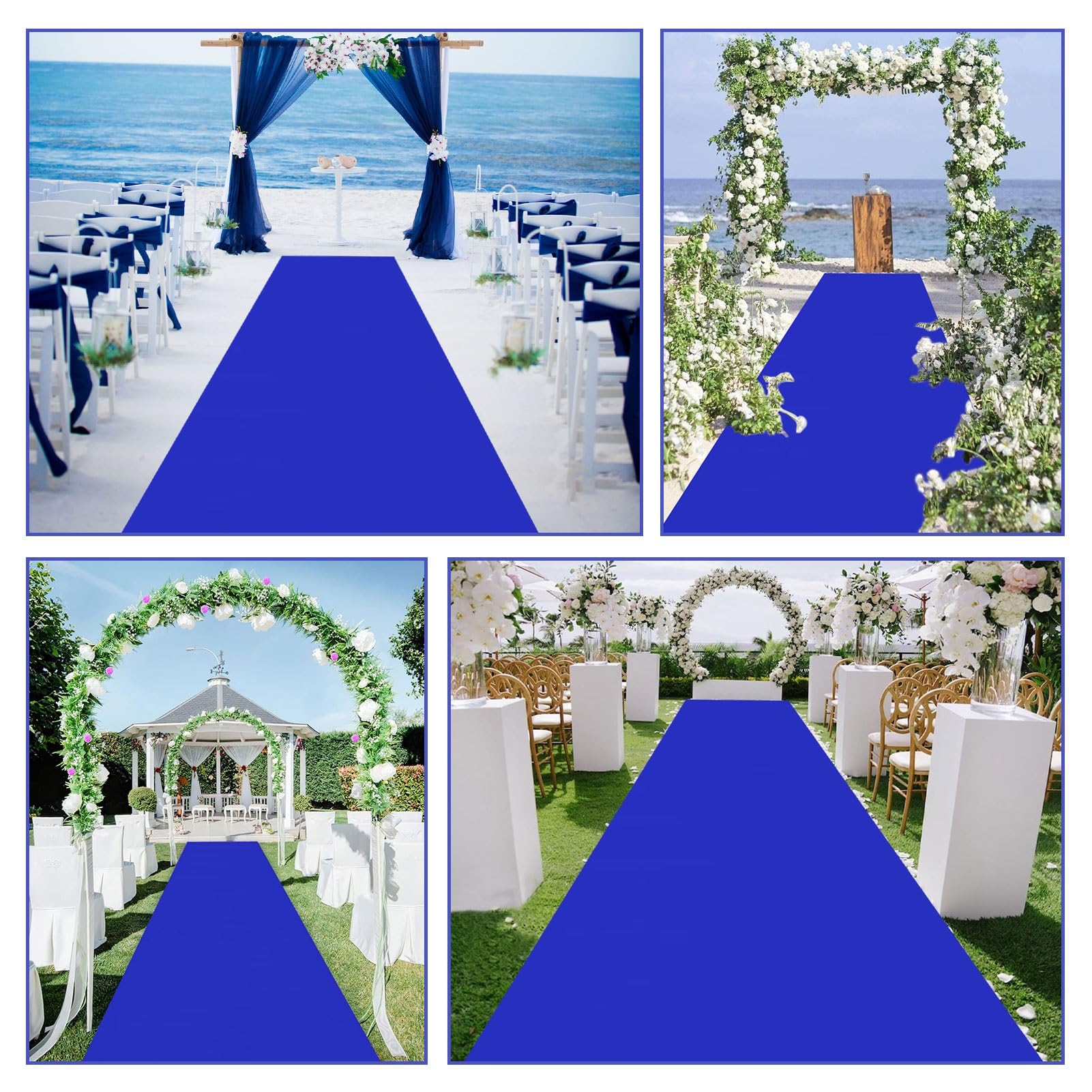Blauer Hochzeit-Gangläufer-Teppich, 10 m 20 m Laufsteg-Teppich, Event-Ausstellungsteppich, Gehweg-Läufer, Teppiche für Party, Abschlussball, Weihnachten, Geburtstag, schneidbar ( Size : 1x10m )