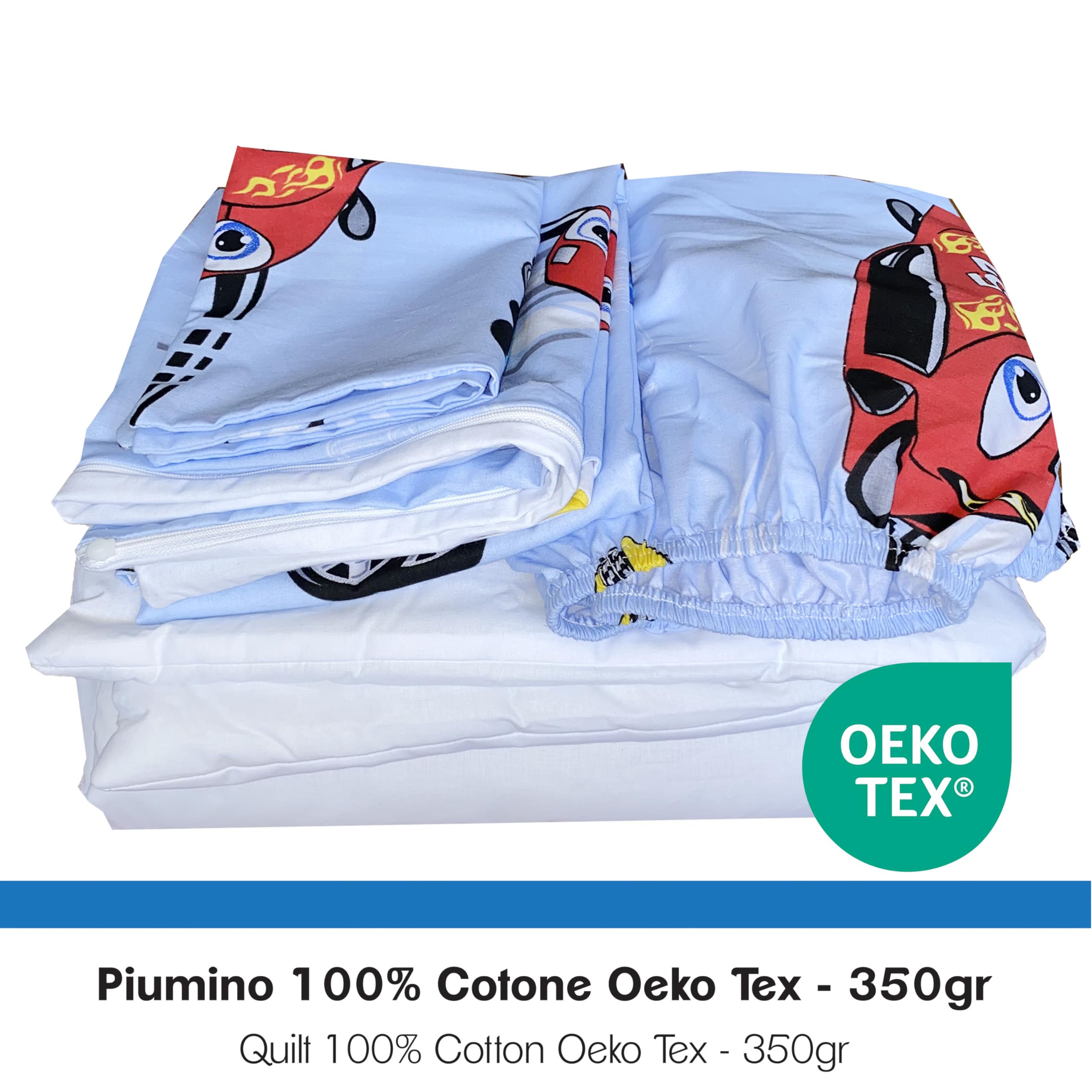 Piumotto Set Lenzuola 4 Pezzi Compatibile Con Next To Me Culle Cosleeping Fianco Letto 50x83 Cm 100% Cotone 1 Piumino 1 Lenzuolo Di Sotto 1 Lenzuolo Copripiumino Sacco 1 Federa Macchinine