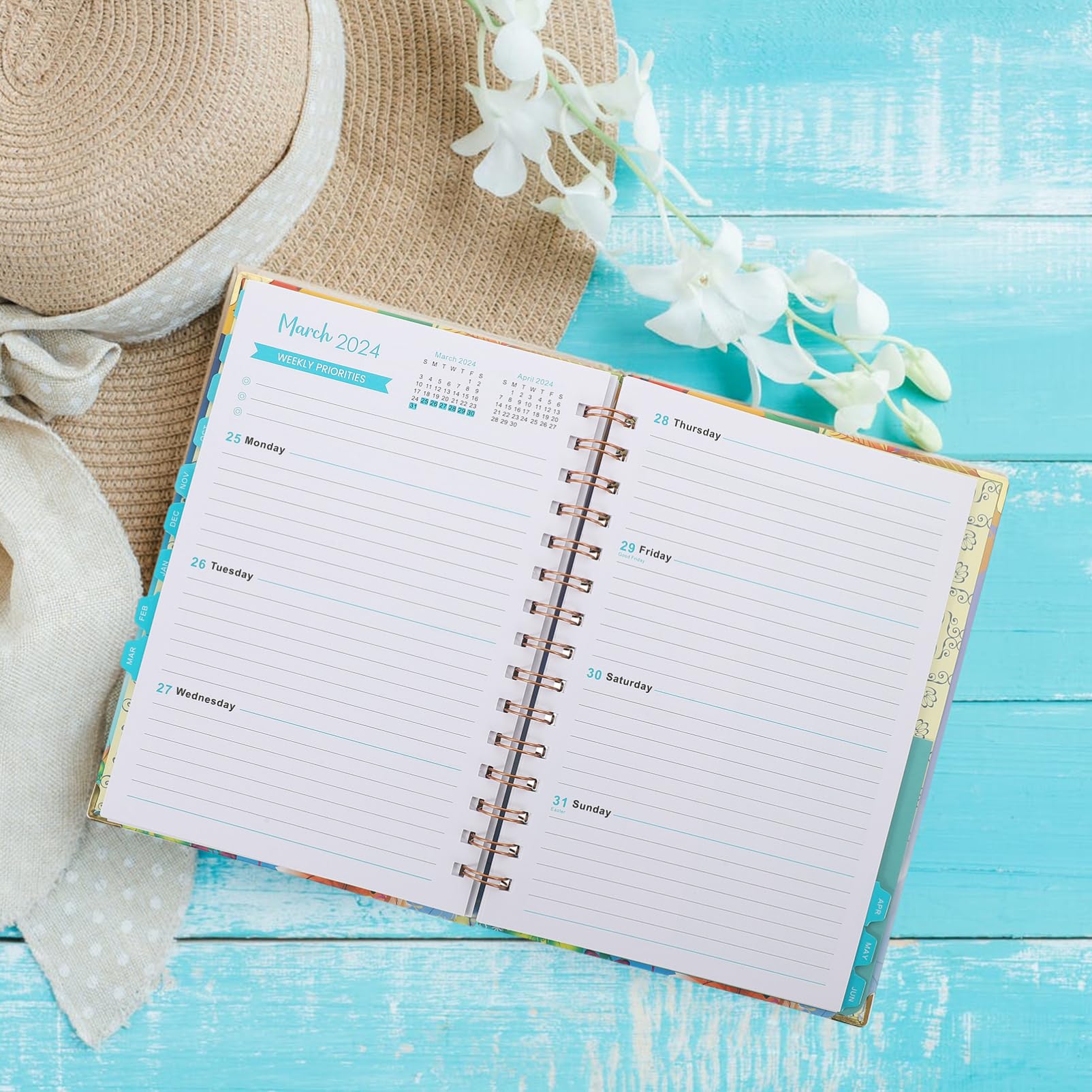 NUOBESTY 5 Pz Libro Agenda 2023 Scrivania Agenda Giornaliera Quaderno Dello Studente Quaderni Per La Scuola Pianificatore Di Calendario Libro Orario Taccuino Con Griglia a Punti Multi Carta