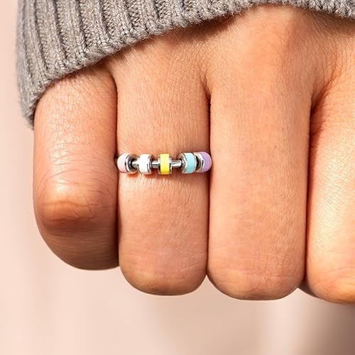 Miniatura 2 de STORYJEWELLERY Fidget Ring, Anxiety Rings for Women, Spinner Ring, Silent Spinning Stress Rings, Fidget Jewelry, Womens Gifts