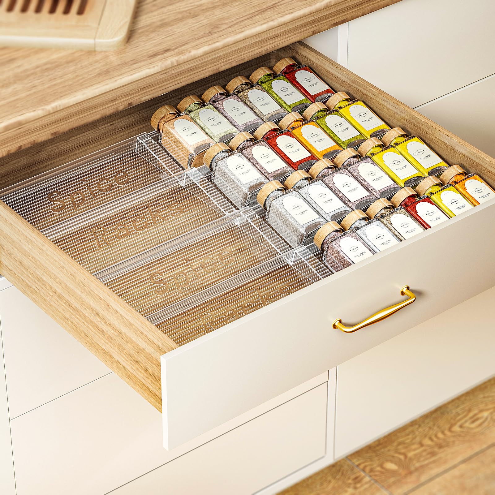 Clear Acrylic Spice Holder Drawer Insert Antimbee Spice Drawer