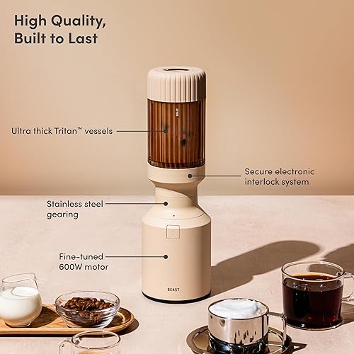 Miniatura 3 de The Beast Mini Licuadora  Mini licuadora de cocina para encimera  Mezcla batidos y batidos, aderezos, salsas, salsas  Tapa de popote y pajitas