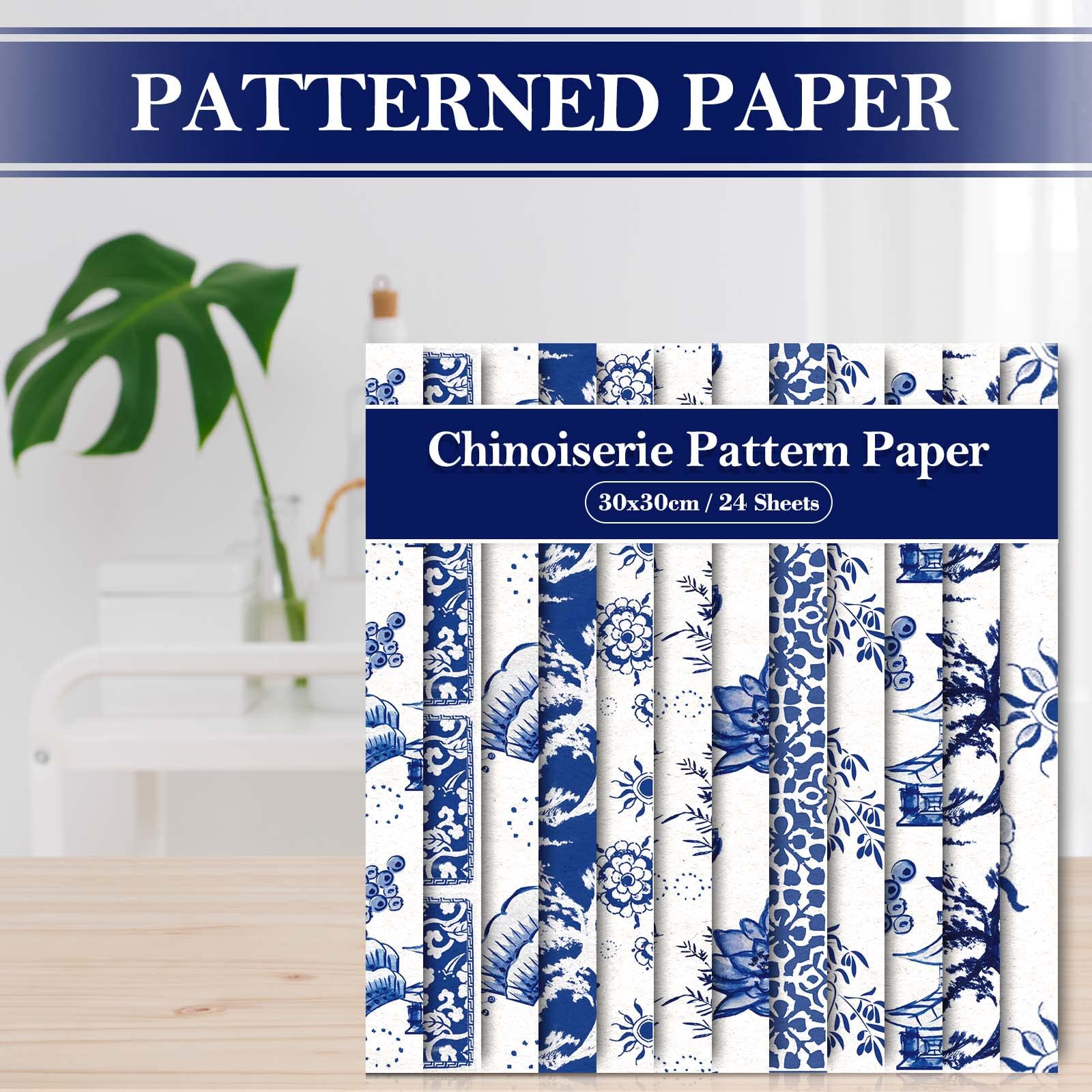 Amazon.co.jp: Whaline 24シート シノワズリーパターンペーパー 30 x