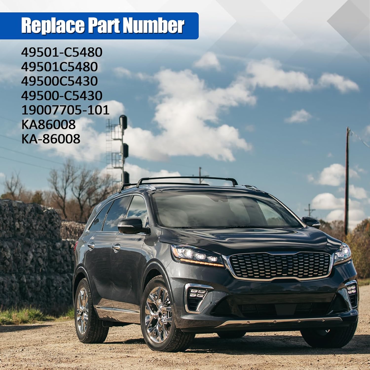 49500-C5430 Left Driver Side Outer Axle Shaft Compatible with Kia Sorento (3.3L) 2019 2020 Replace#49500C5430