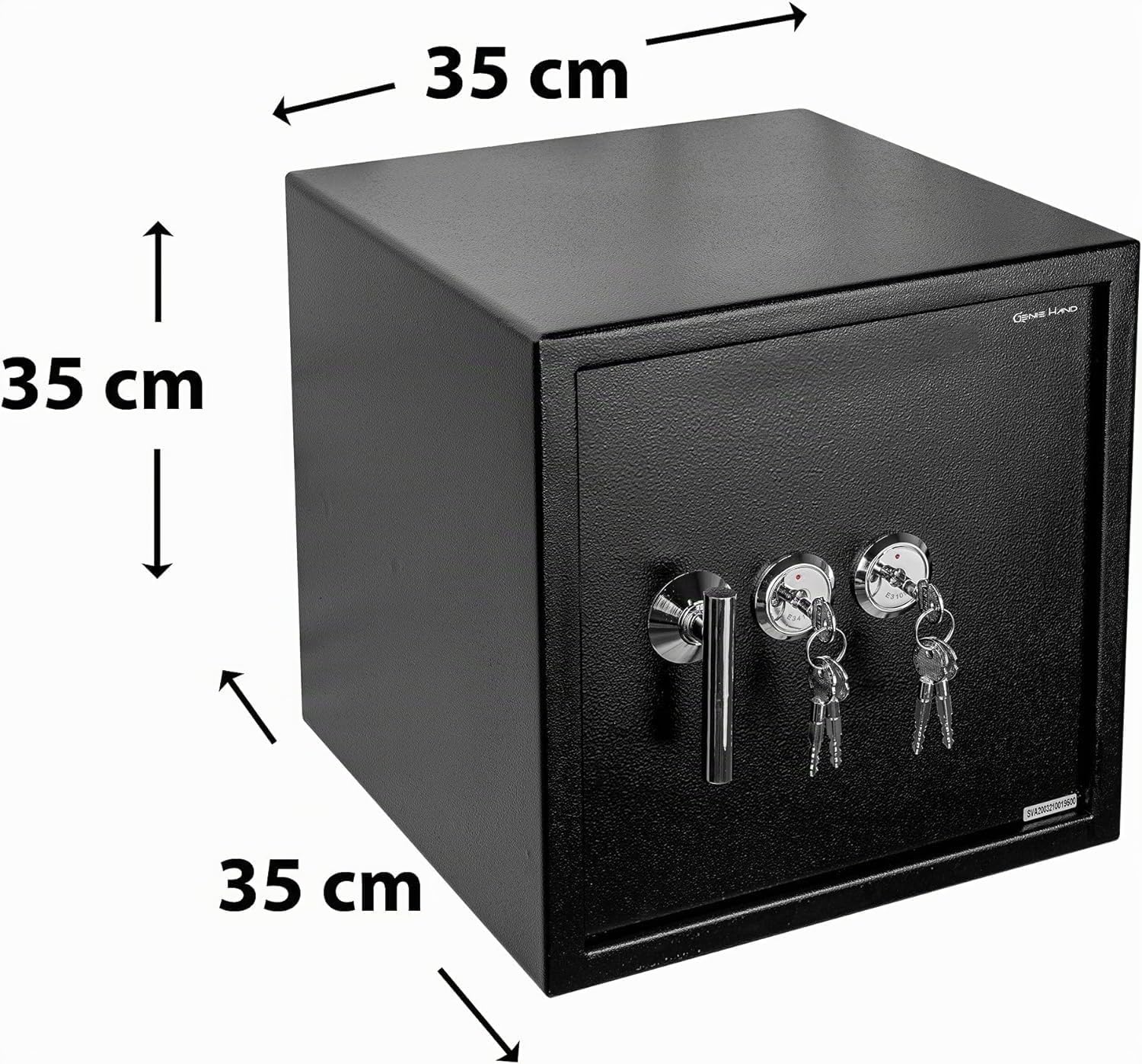 Genie Hand – Caja fuerte con doble cerradura – 2 cruzada cerradura – (Estándar)