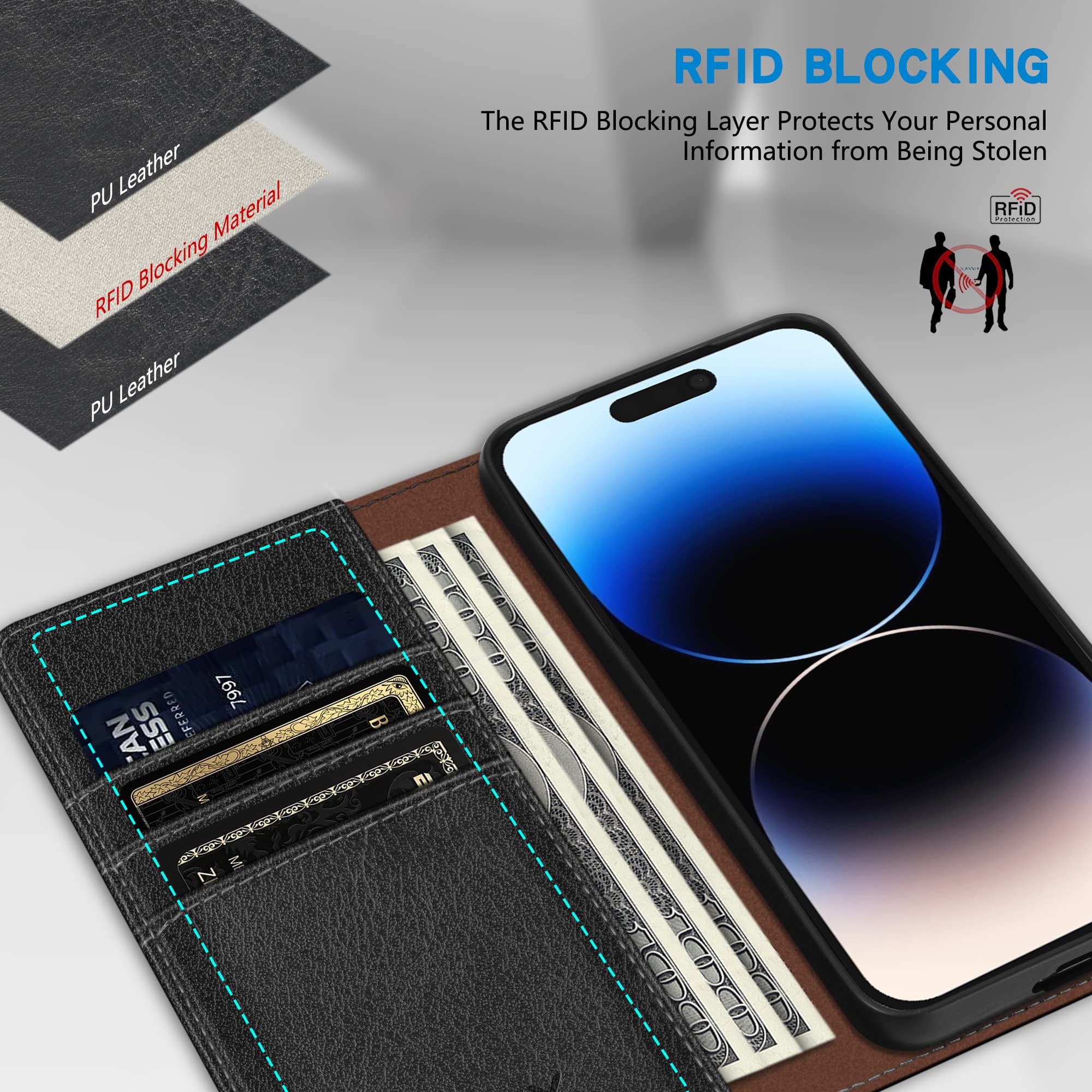Amazon.com: ZZXX for iPhone 14 Pro Wallet Case with [RFID Blocking Amazon.com: ZZXX for iPhone 14 Pro Wallet Case with [RFID Blocking