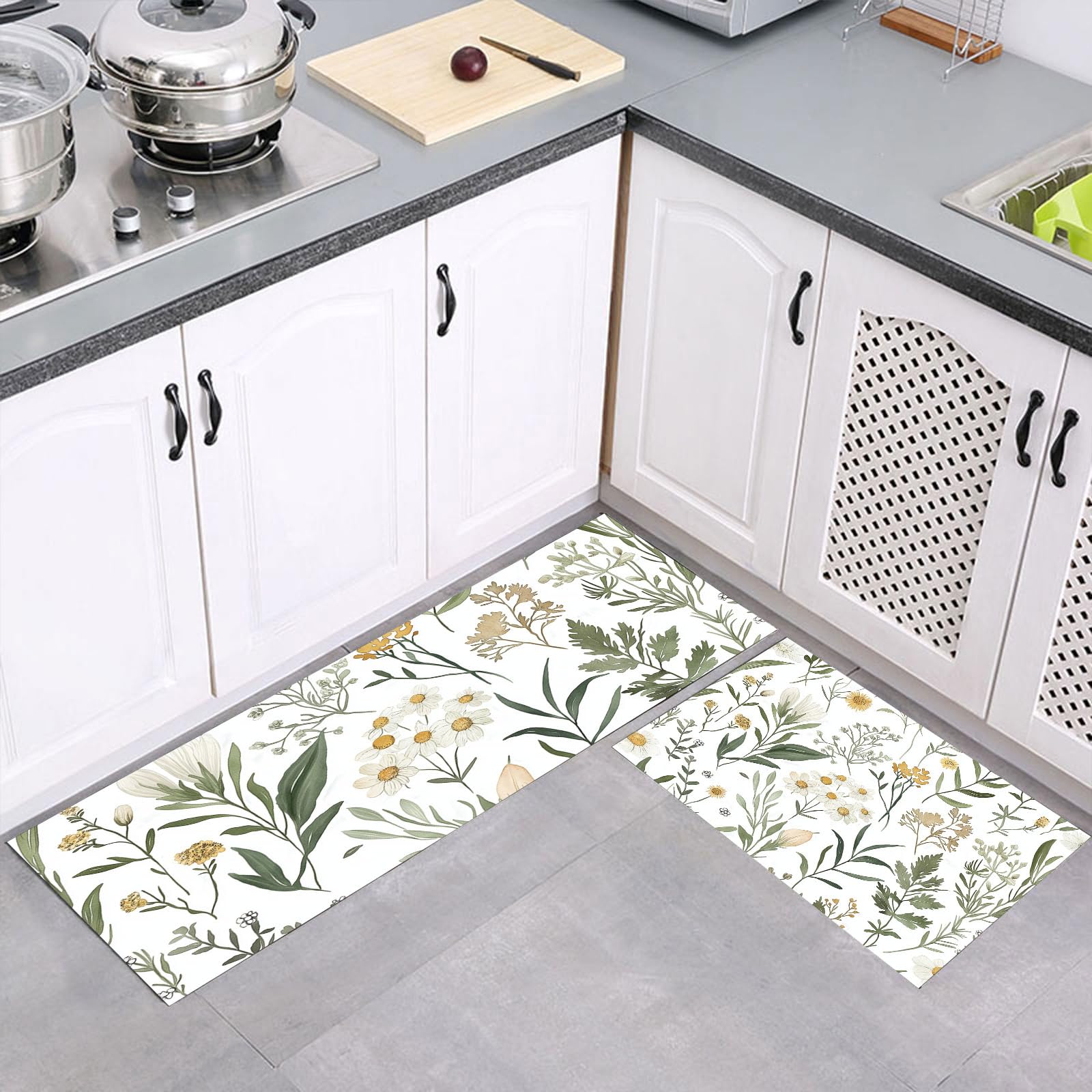 Alfombras de cocina para piso antifatiga y tapetes cómodos lavables de 40x60 y 40x120cm