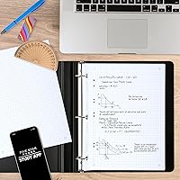 Vista 3 de Five Star Papel de hojas sueltas + aplicación de estudio, papel de cuaderno de relleno con rayas gráficas, reforzado, combate el sangrado de tinta