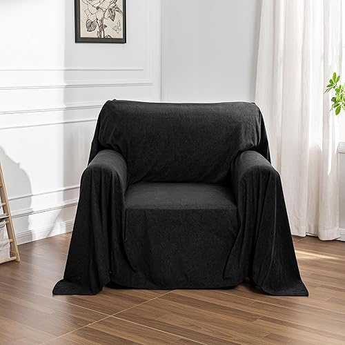 Miniatura 28 de MEETSKY Funda para silla reclinable a prueba de arañazos, para gatos, fundas de sofá de gran tamaño, lavable para sofá individual, funda suave y