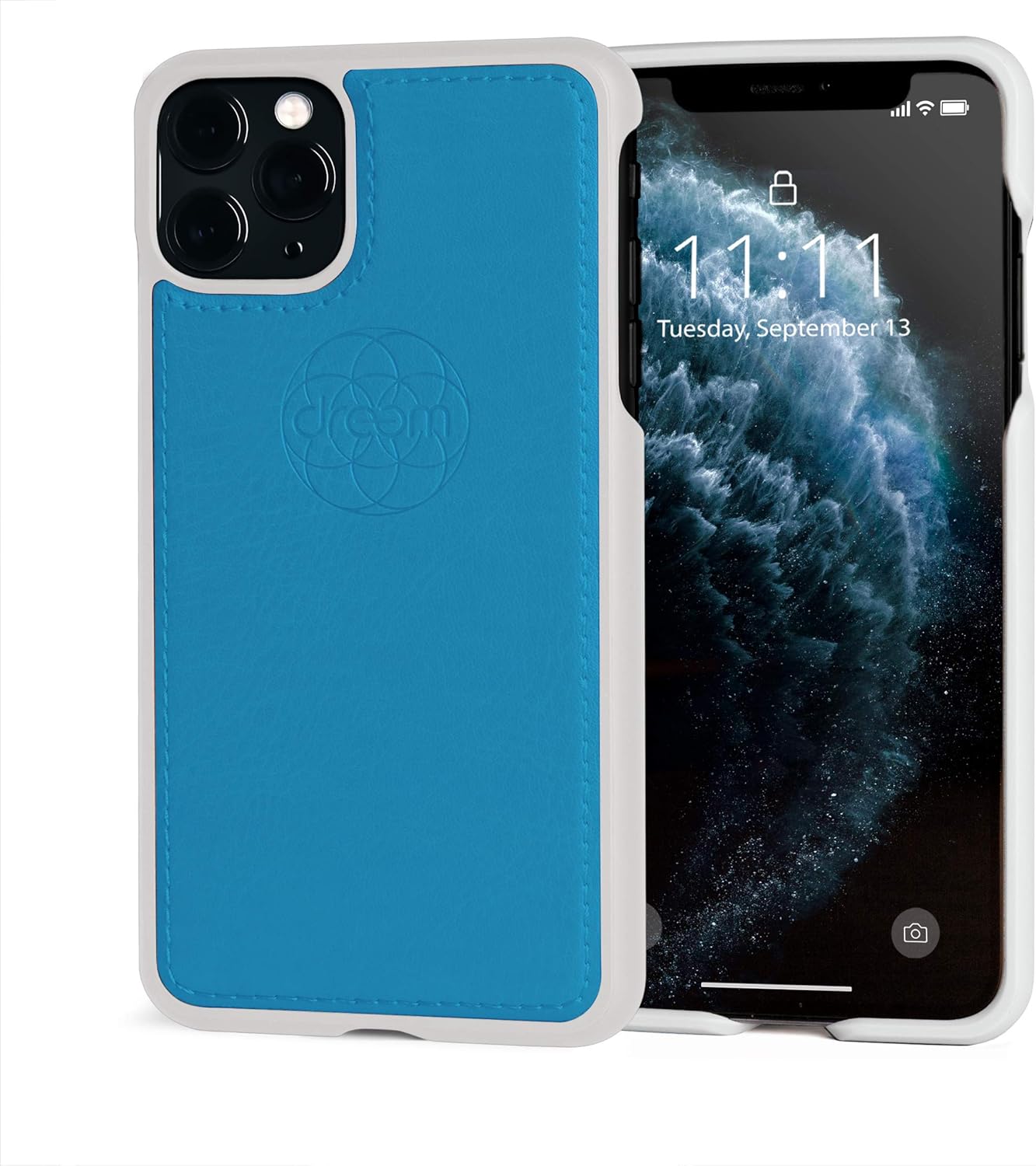 Product Deal Dreem Fibonacci Luxury Vegan Leather Case for iPhone 11 Pro, Slim, Shock-Proof TPU Case, Perfect for Magnetic Mounts, Gift-Box - Sky Promo Discount Up To 70% Off Dreem Fibonacci Luxury Vegan Leather Case for iPhone 11 Pro, Slim, Shock-Proof TPU Case, Perfect for Magnetic Mounts, Gift-Box - Sky