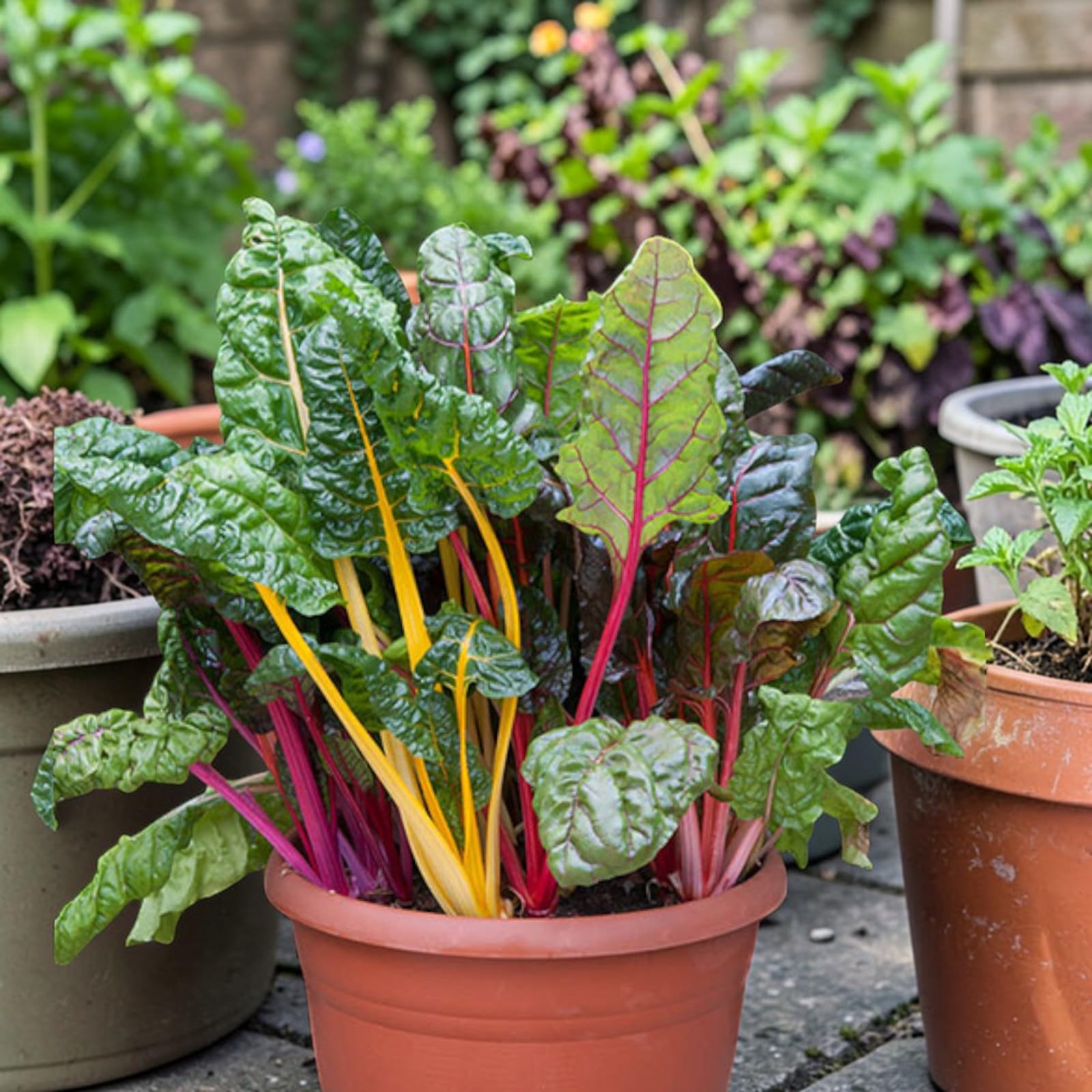 Carbeth Plants Rainbow Chard Vegetable Plant 6 Pack - Colourful Swiss Chard Stems - Easy to Grow Leafy Vegetable - Ideal for Beds, Raised Planters & Kitchen Gardens (2)