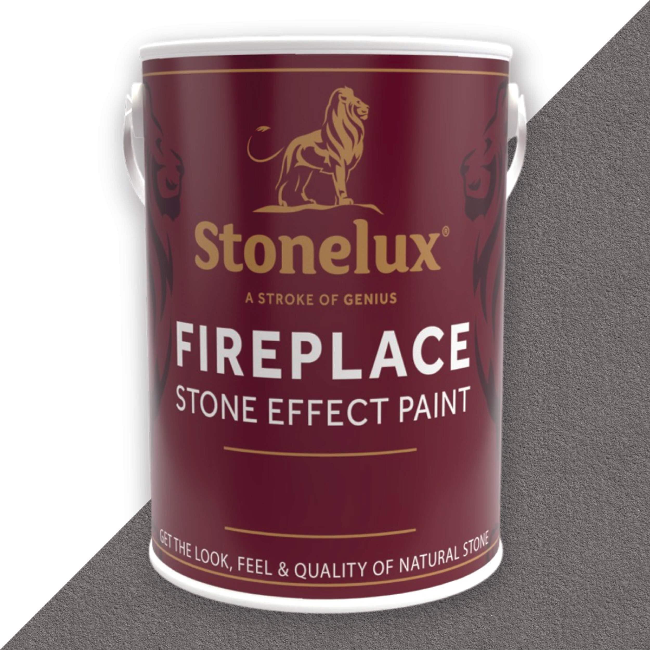 StoneLux® Fireplace Paint – Stone Effect Heat Resistant Paint for Fire Surrounds, Hearths and Inglenooks FORDE 23 5 Litre