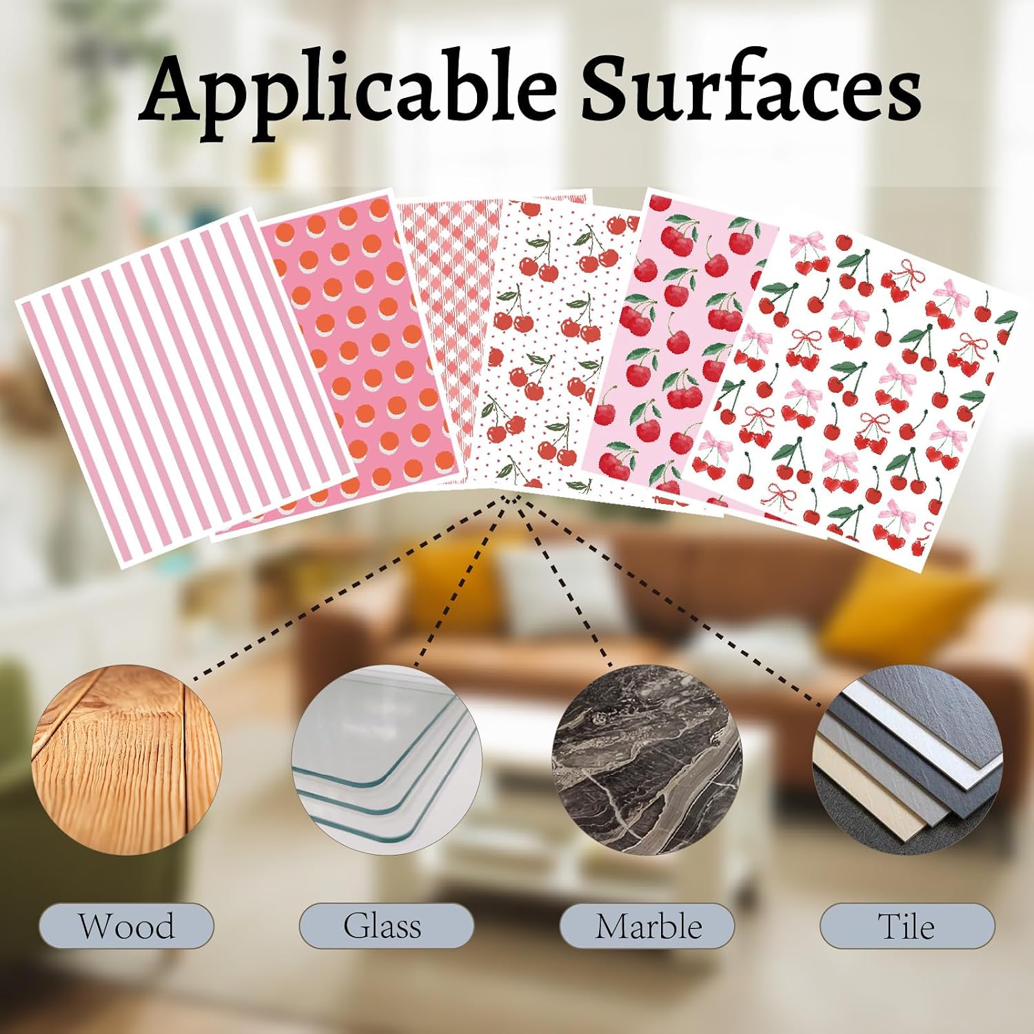 CREATCABIN 6 Styles Cherry Fruit Swedish Dishcloths for Kitchen Cleaning Cloths Cellulose Sponge Cloths Reusable Dish Rags Cleaning Towels Absorbent Cloths for Tableware Bathroom Office 6.7x7.6Inch image 4