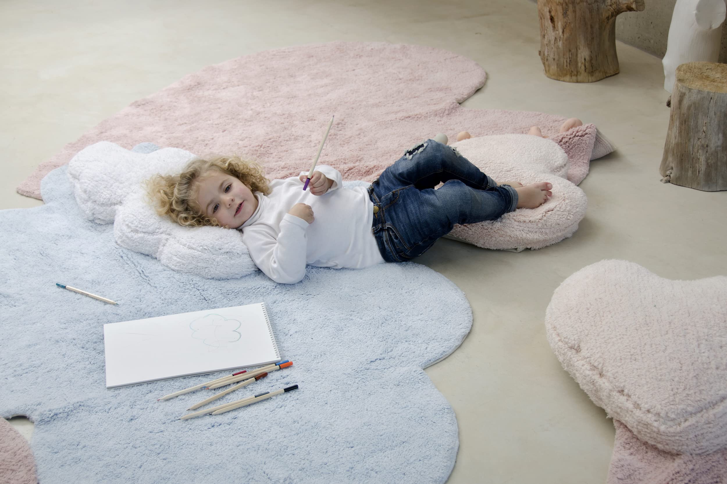 Lorena Canals Puffy Love Lavabile, Cotone, Nude, 160 x 180 x 30 cm