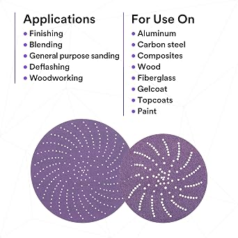 3M Hookit Clean Sanding Paper Disc 732U, 5 in x NH 180+ C-Weight, Paper Backing, Precision Shaped Ceramic Grain Grit, 5 (Pack of 50)