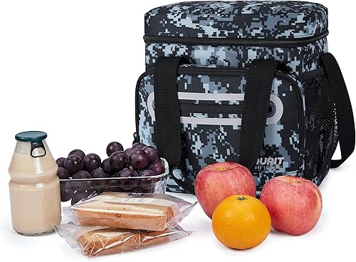 Miniatura 8 de TOURIT Lonchera grande con aislamiento de 14 litros, para hombres y mujeres, color negro