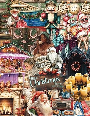 Unique Christmas Themes Cut & Collage Book Creative Festive