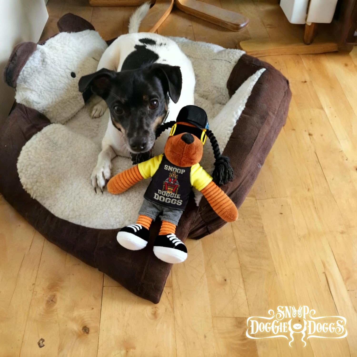 Snoop Doggie Dogs Plush Squeaky Dog Toy– Soft Plush Interactive Chew Toy for Small & Medium Dogs and Puppies, Gentle Chewers, Stimulating, Anti Boredom – Funny Snoop Dogg Stuffed Doll