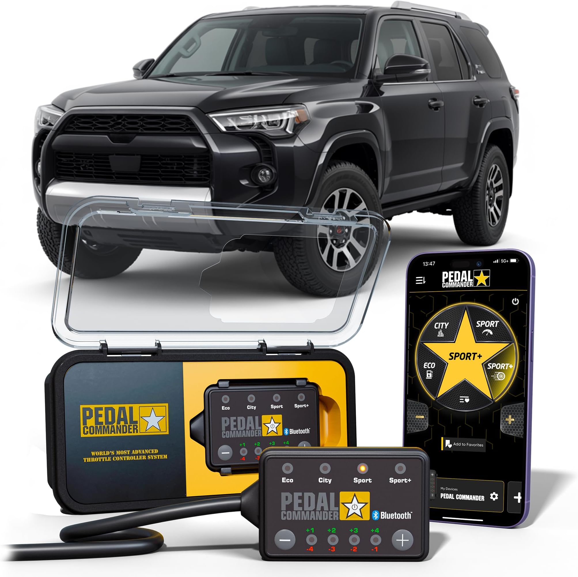 Throttle Response Controller Compatible with Toyota 4Runner 2010-2024 - Plug-and-Play, 4 Driving Modes, App Control, Throttle Controller Performance Mods, 4Runner TRD Accessories